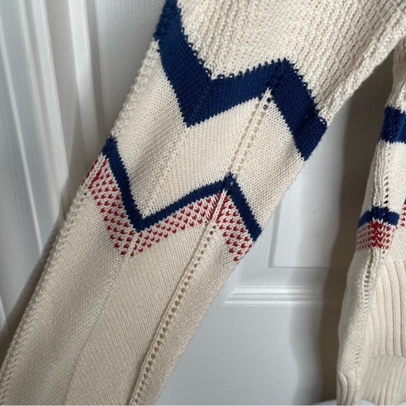 Veronica Beard Kindling Chevron Striped Pointelle Sweater (As Seen on TV) M - Picture 9 of 15